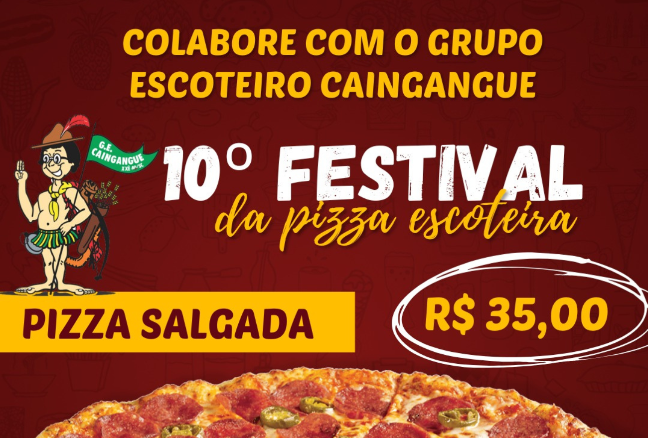 O Grupo de Escoteiro promove o 10º Festival da Pizza Escoteira, em Xanxerê