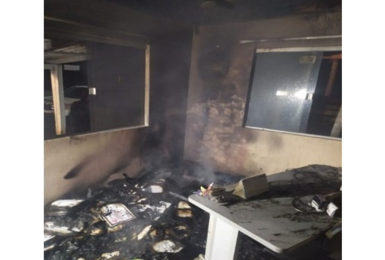 Bombeiros atendem incêndio em madeireira de Ponte Serrada nesta madrugada (07)