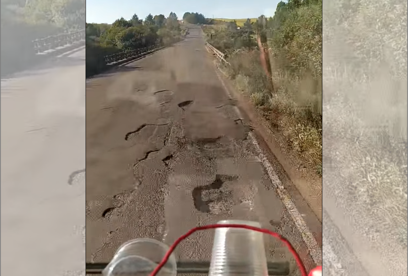 Vídeo: motorista mostra sua indignação com a BR-282, trecho entre Ponte Serrada e Irani