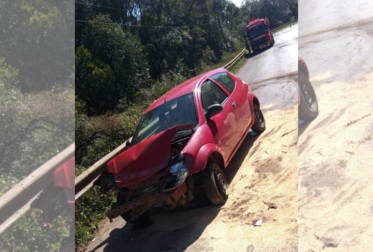 Acidente de trânsito em Ponte Serrada deixa pessoas feridas