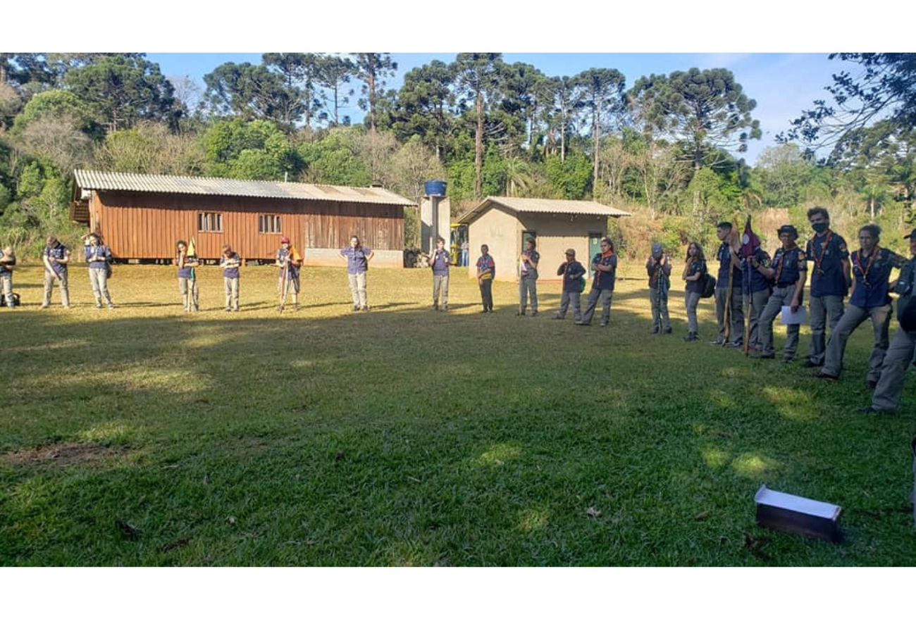 Fotos: Grupo Escoteiro Muiraquitã realiza atividade no Parque Estadual das Araucárias