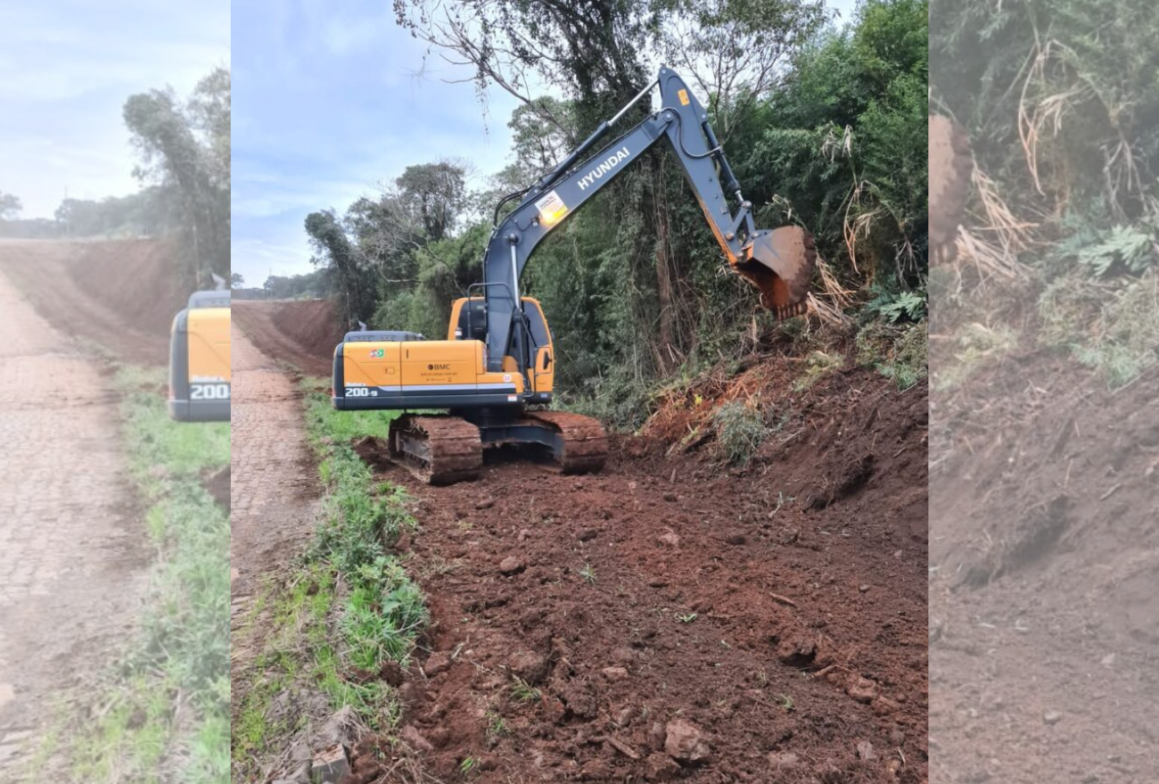 Obras para melhorias na paralela da BR-282 são realizadas em Vargeão