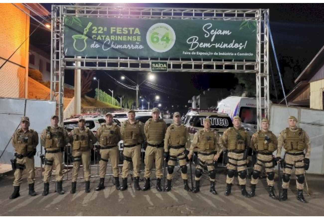 PM realiza policiamento na 22ª Festa Catarinense do Chimarrão em Ponte Serrada