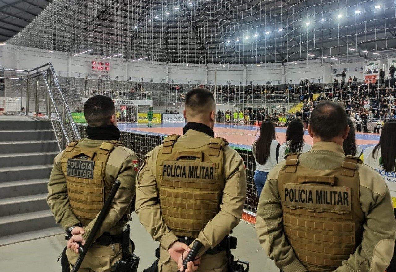 Polícia Militar atua na segurança do jogo amistoso de Futsal Brasil x Paraguai