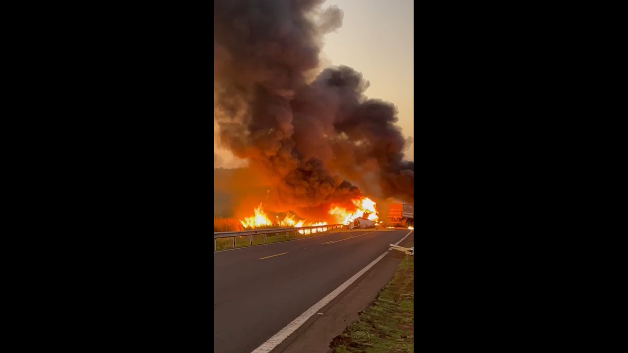 Caminhoneiro de Quilombo morre carbonizado em acidente no Mato Grosso do Sul