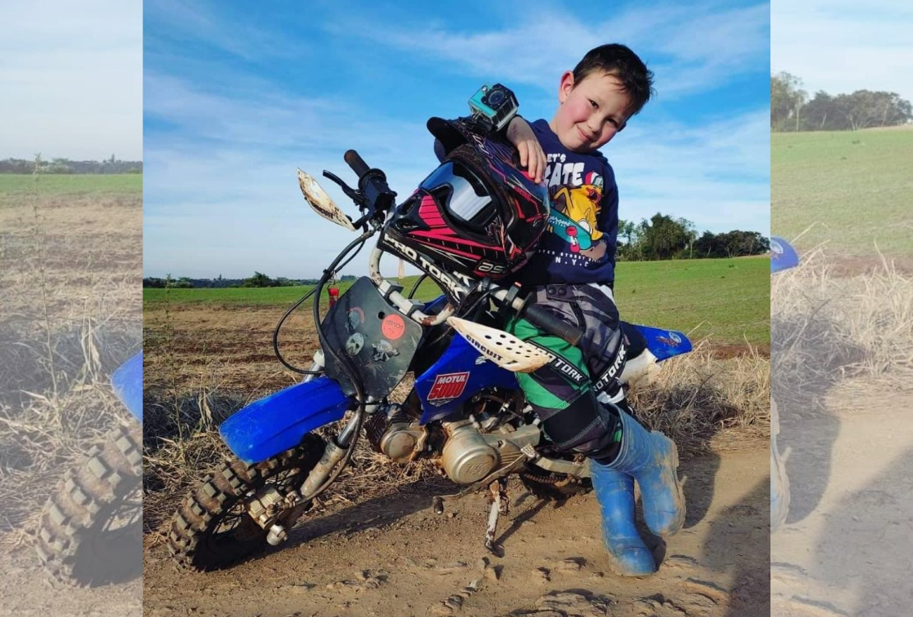 Criança de apenas sete anos descobre paixão pelo motocross