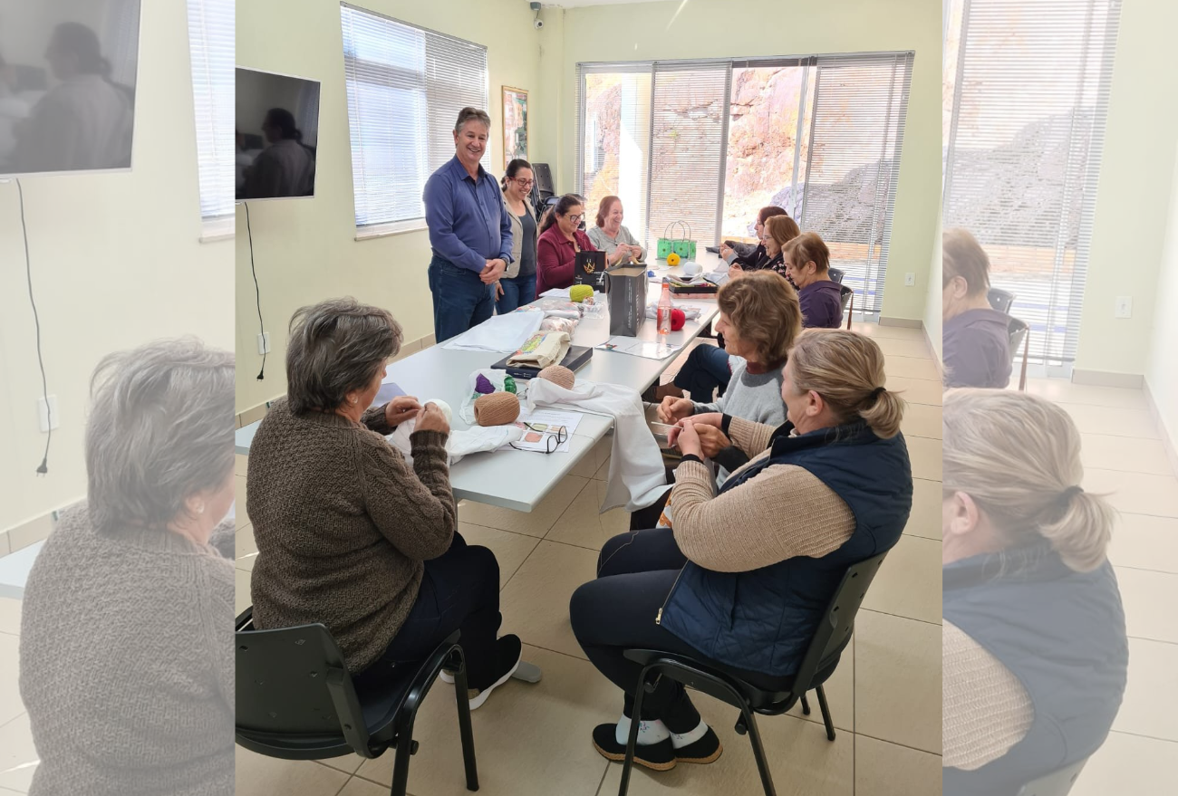 Secretaria de Assistência Social promove cursos de artesanato para idosos em Vargeão