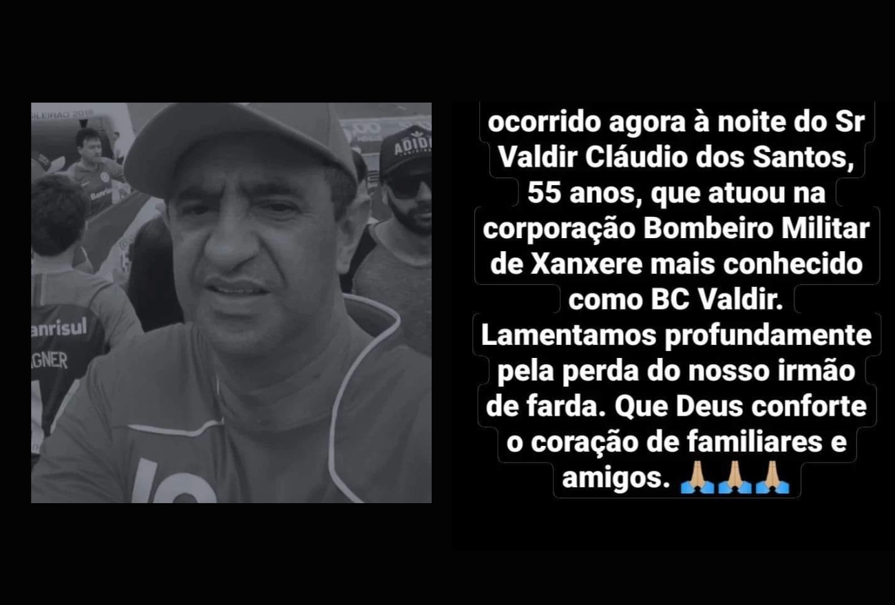 Amigos e familiares lamentam morte de bombeiro Civil de Xanxerê