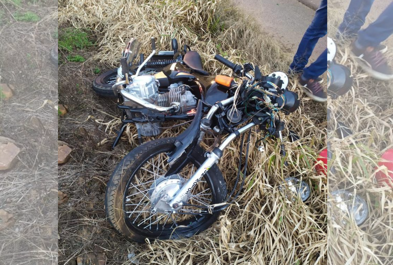 Homem fica gravemente ferido após colisão entre carro e moto nesta manhã (28)