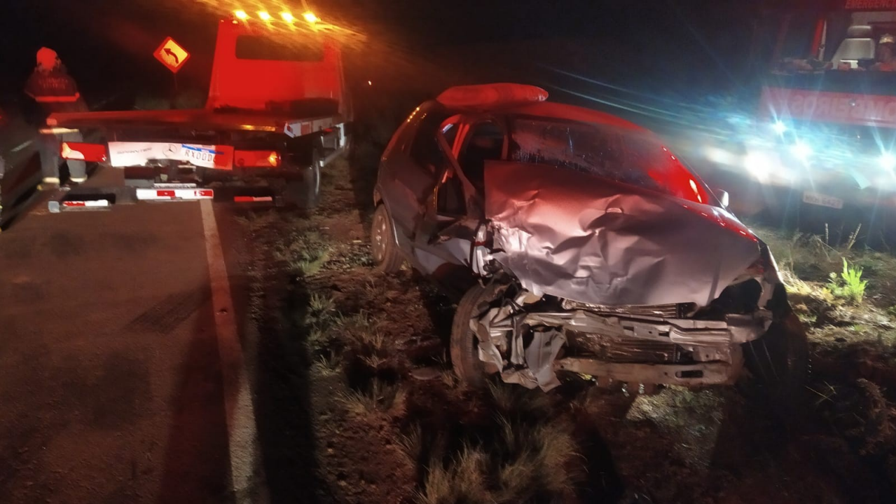 Após colisão entre carros, duas pessoas ficam feridas em Abelardo Luz