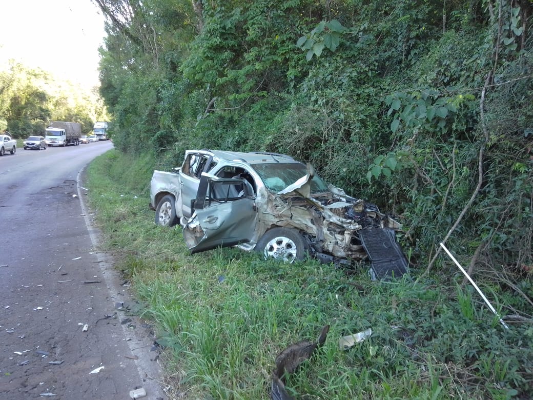 Motorista de carreta vai a óbito após grave acidente na BR-153, em Irani