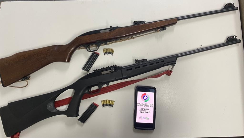 Homens são detidos com armas e munições na BR-282