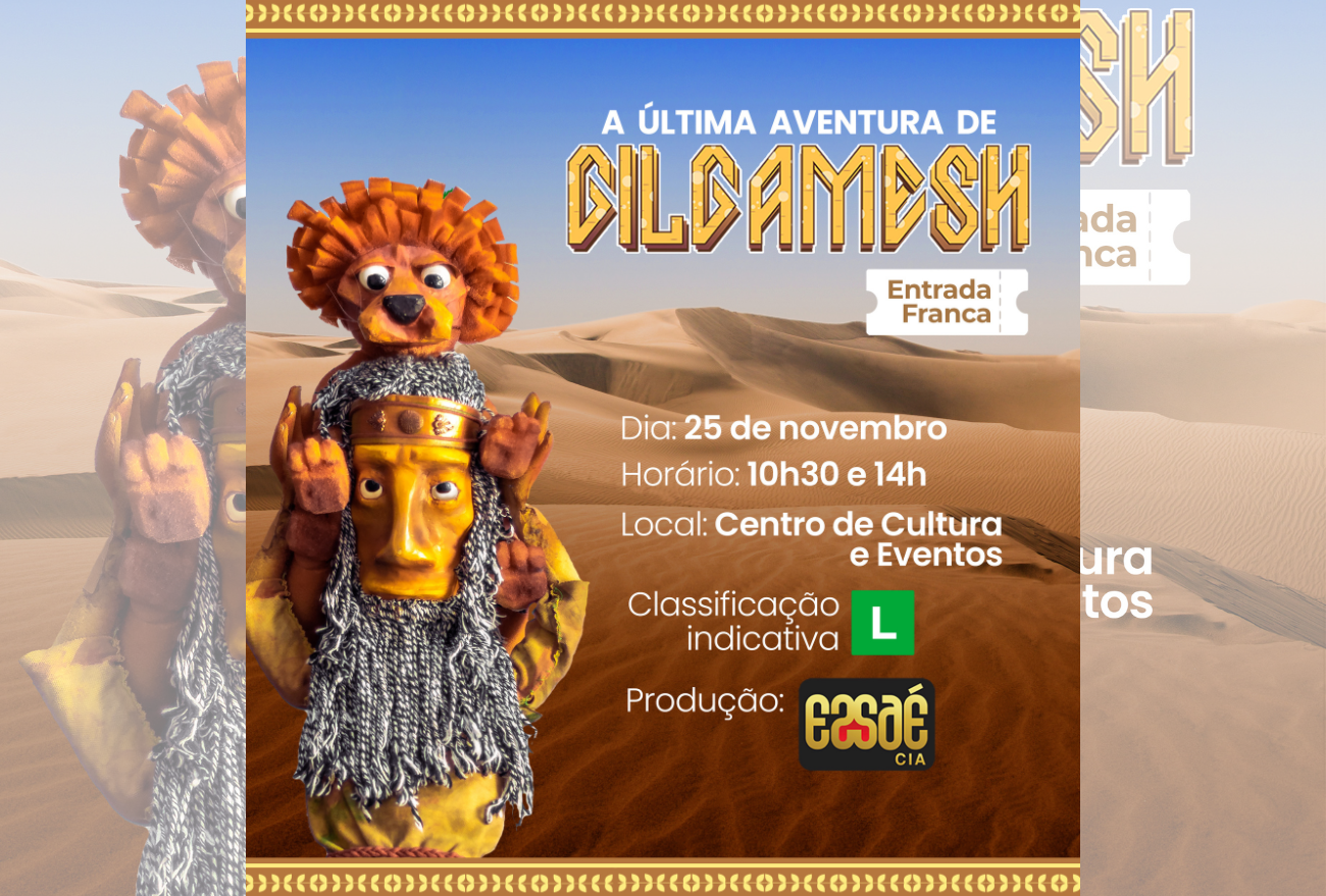 Cia de Teatro de Joinville estará em Faxinal dos Guedes em turnê com espetáculo “A última Aventura de Gilgamesh”