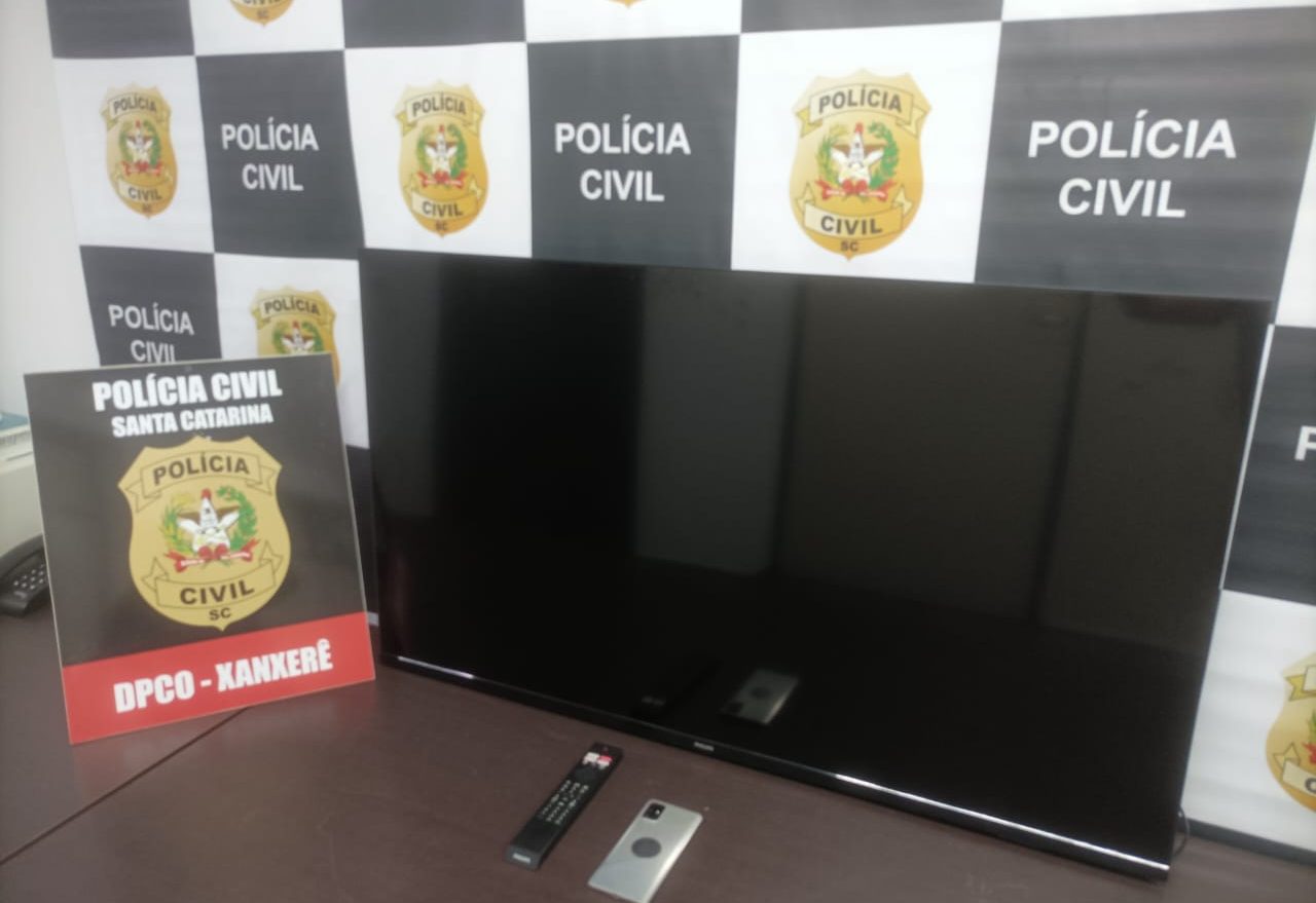 Estelionato: Polícia Civil de Xanxerê recupera smartphone e televisão