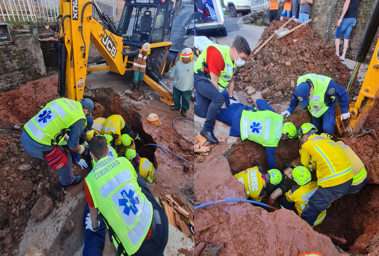 Trabalhador da Casan sofre esmagamento de parte do corpo em acidente de trabalho