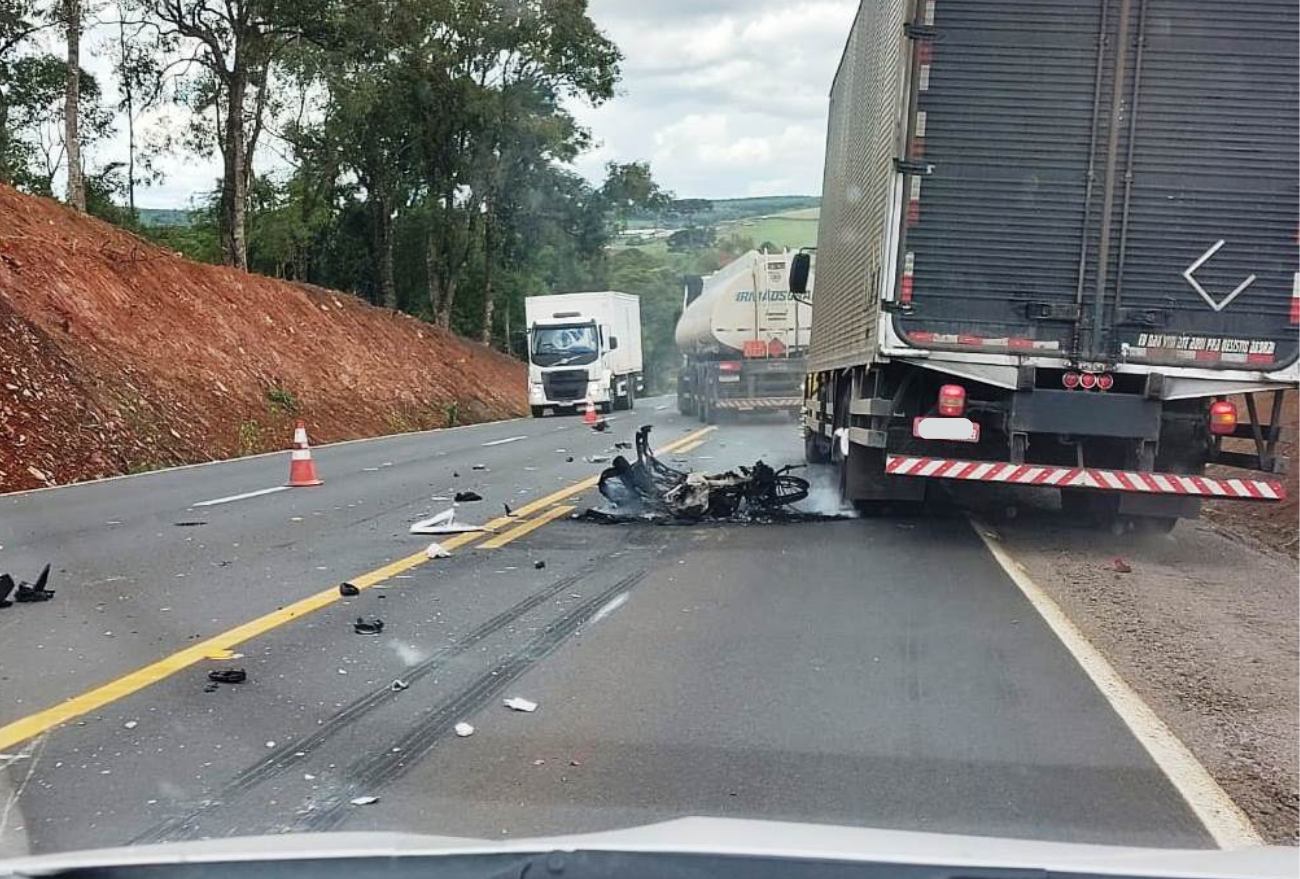 Motociclista morre após acidente na BR-282 entre Ponte Serrada e Irani