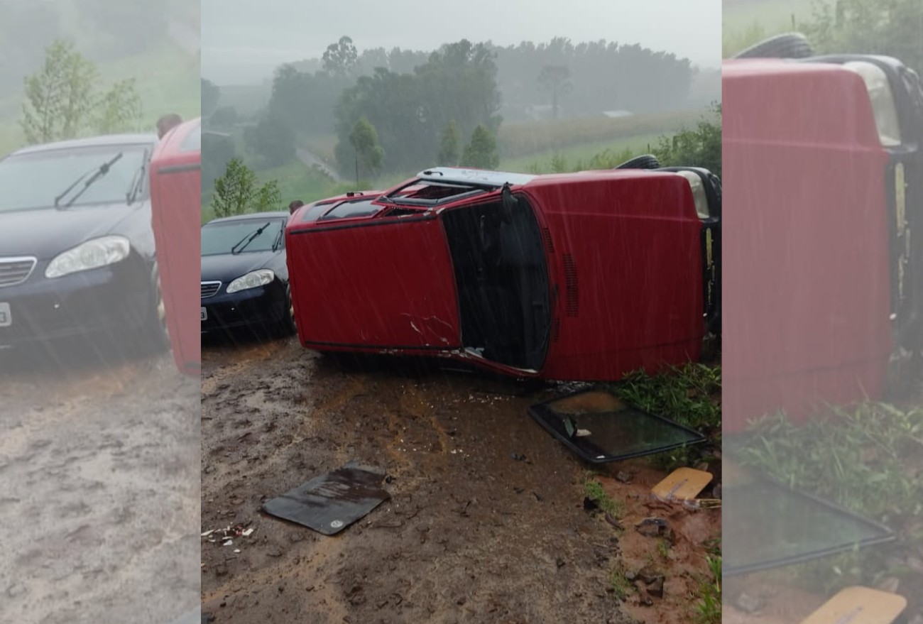 Passageiros são ejetados para fora de veículo após grave colisão em Quilombo