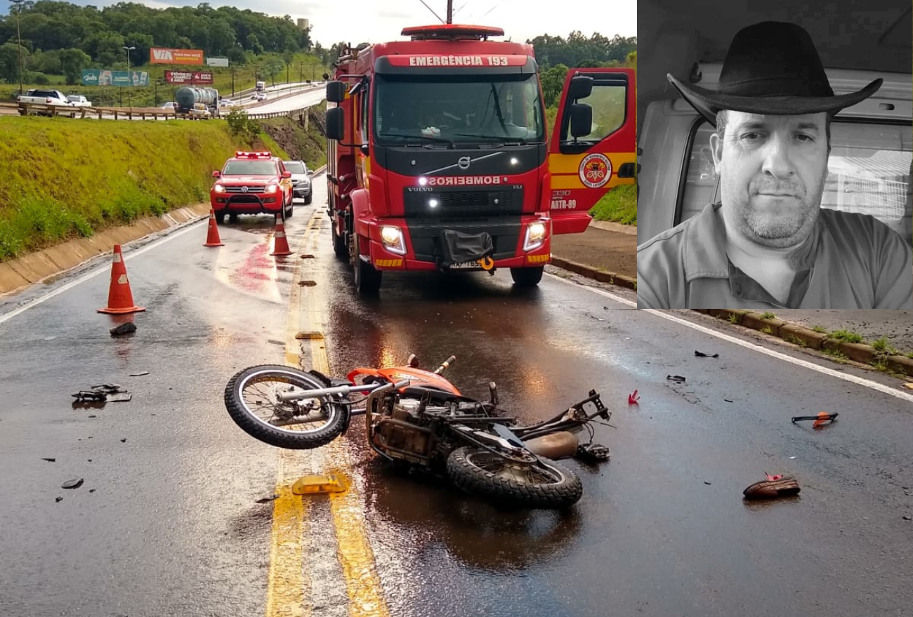 Identificado homem que morreu após colidir contra caminhão no acesso a BR-282, em Chapecó