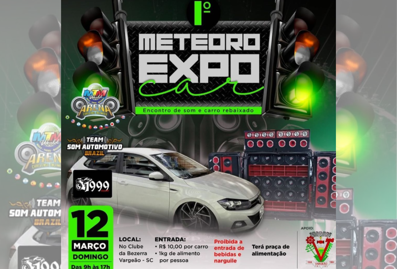 Em Vargeão aconte o 1º Meteoro Expo Car neste fim de semana