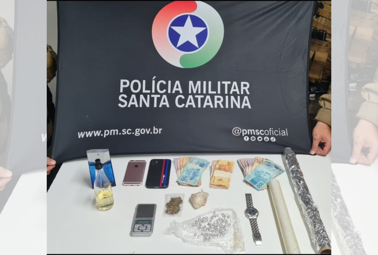 Polícia Militar apreende menores suspeitos de tráfico de drogas, em Xanxerê