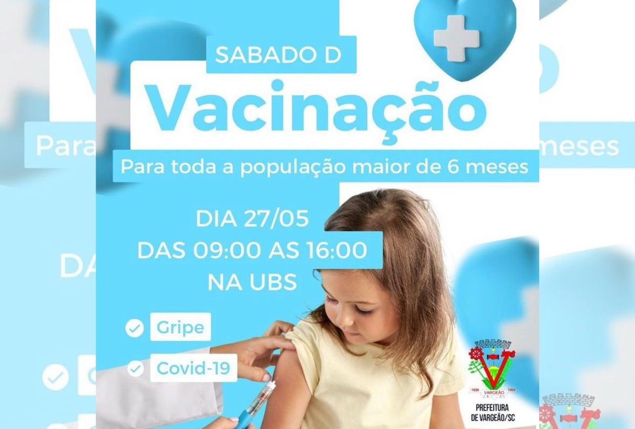 Dia D de vacinas acontece neste sábado (27), em Vargeão