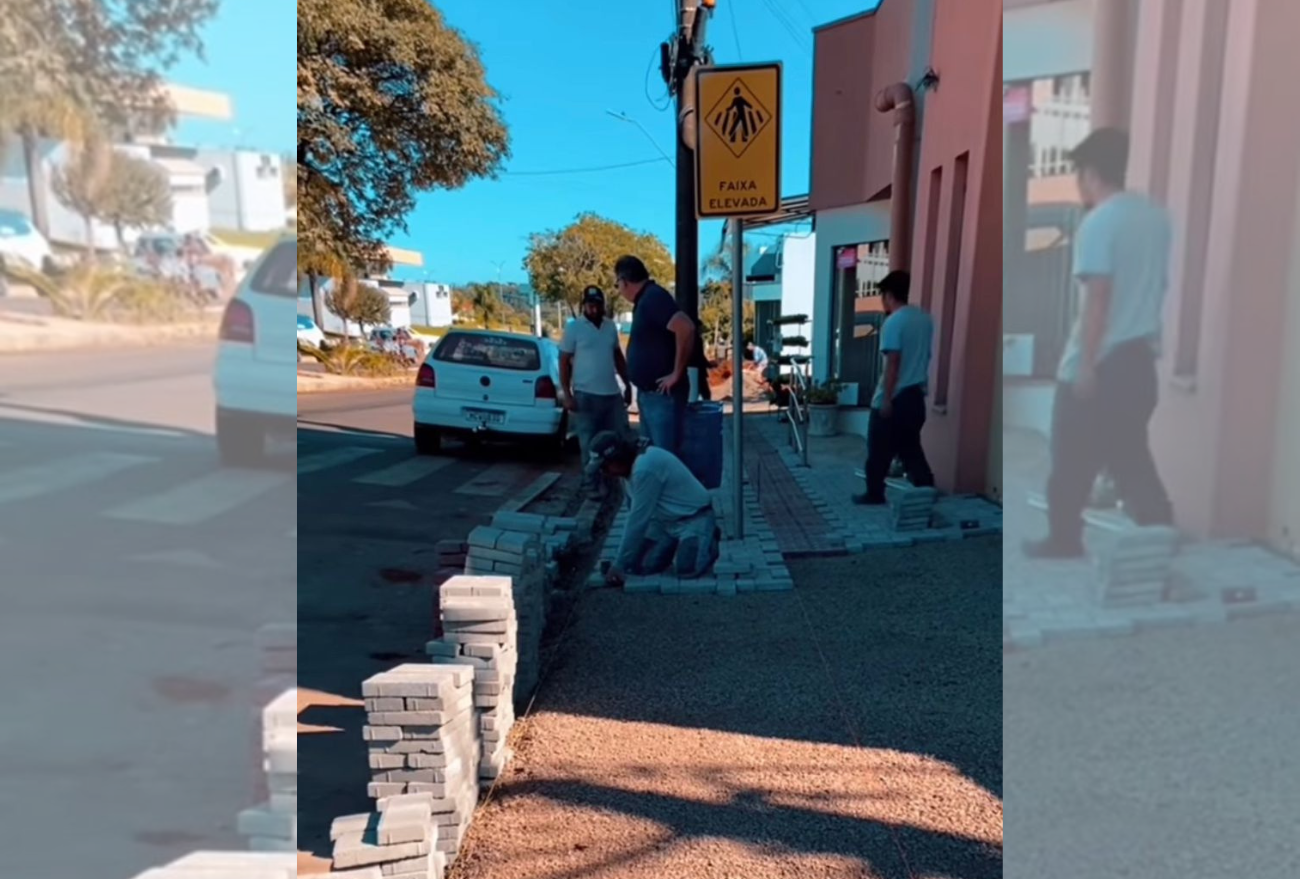 Vice-Prefeito acompanha obra dos passeios públicos da Avenida Rio Grande do Sul