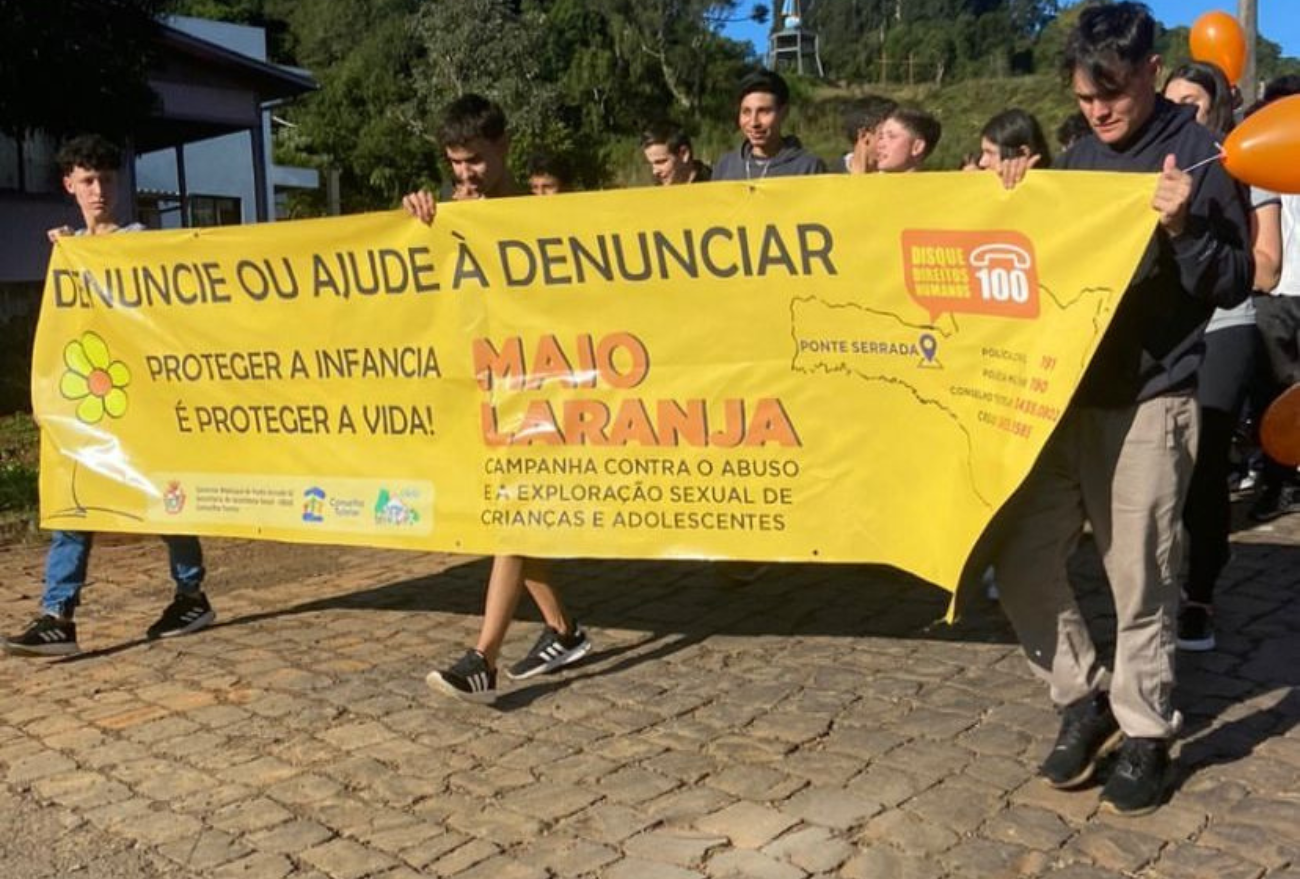 Prefeitura divulga roteiro de caminhadas em decorrência ao Maio Laranja, em Ponte Serrada