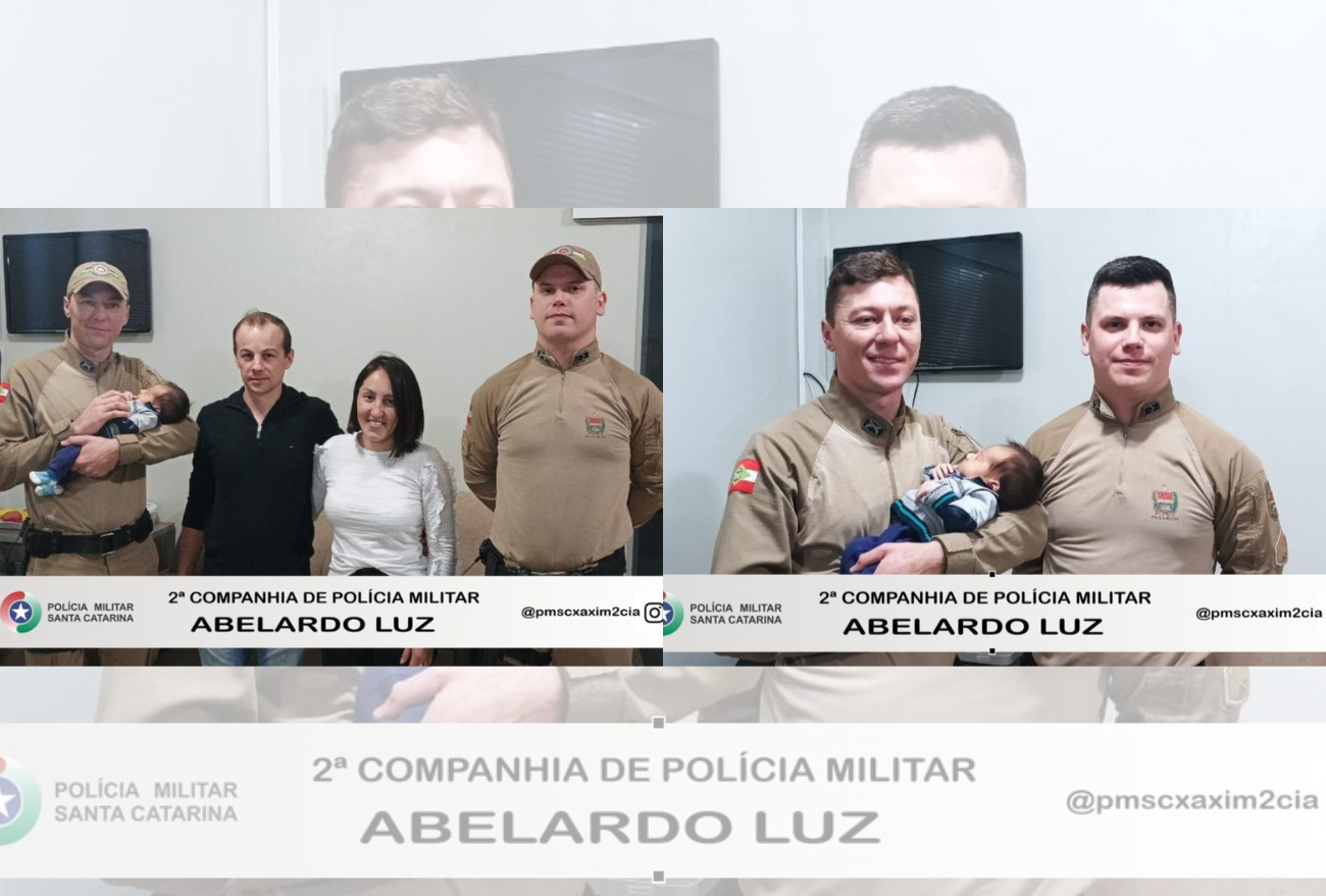 Bebê engasgado é salvo com auxílio de policiais militares em Abelardo Luz