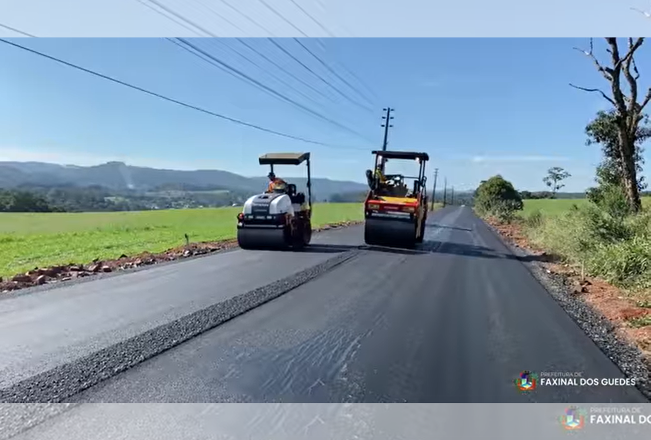 Reconstrução da FAG-050 tem prazo de menos de um ano para finalização, em Faxinal dos Guedes