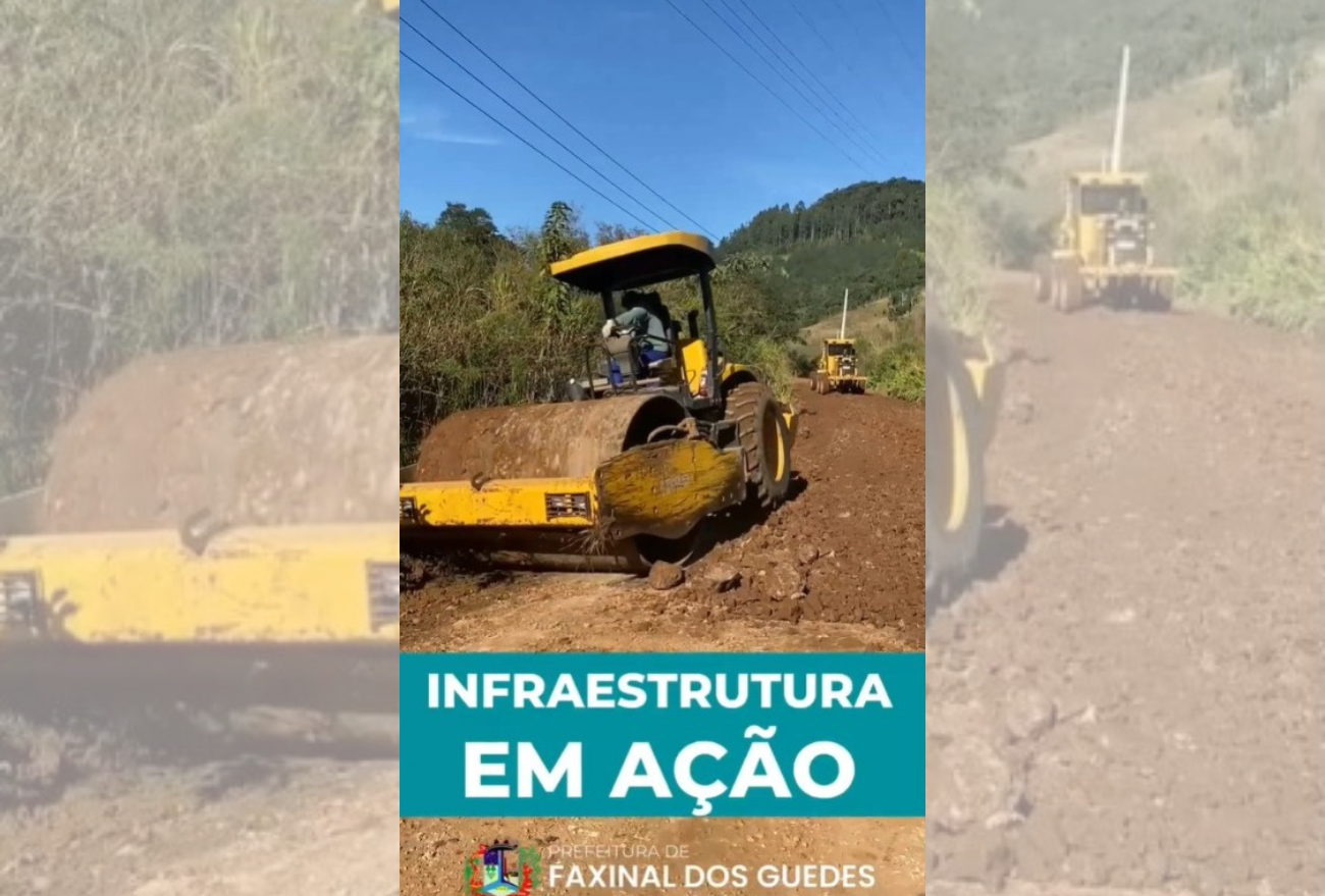 Obras são realizadas em vias de acesso ao interior, em Faxinal dos Guedes