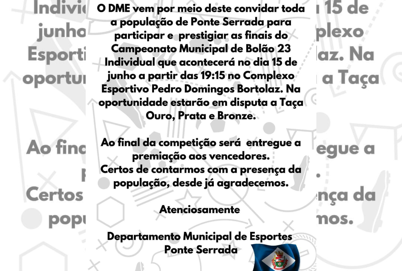 Final do campeonato municipal de bolão acontece, em Ponte Serrada