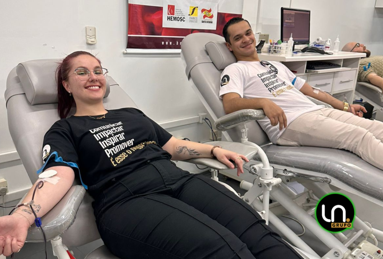 Membros do Grupo Lance Notícias inspiram e incentivam a comunidade ao doar sangue no HEMOSC em Chapecó