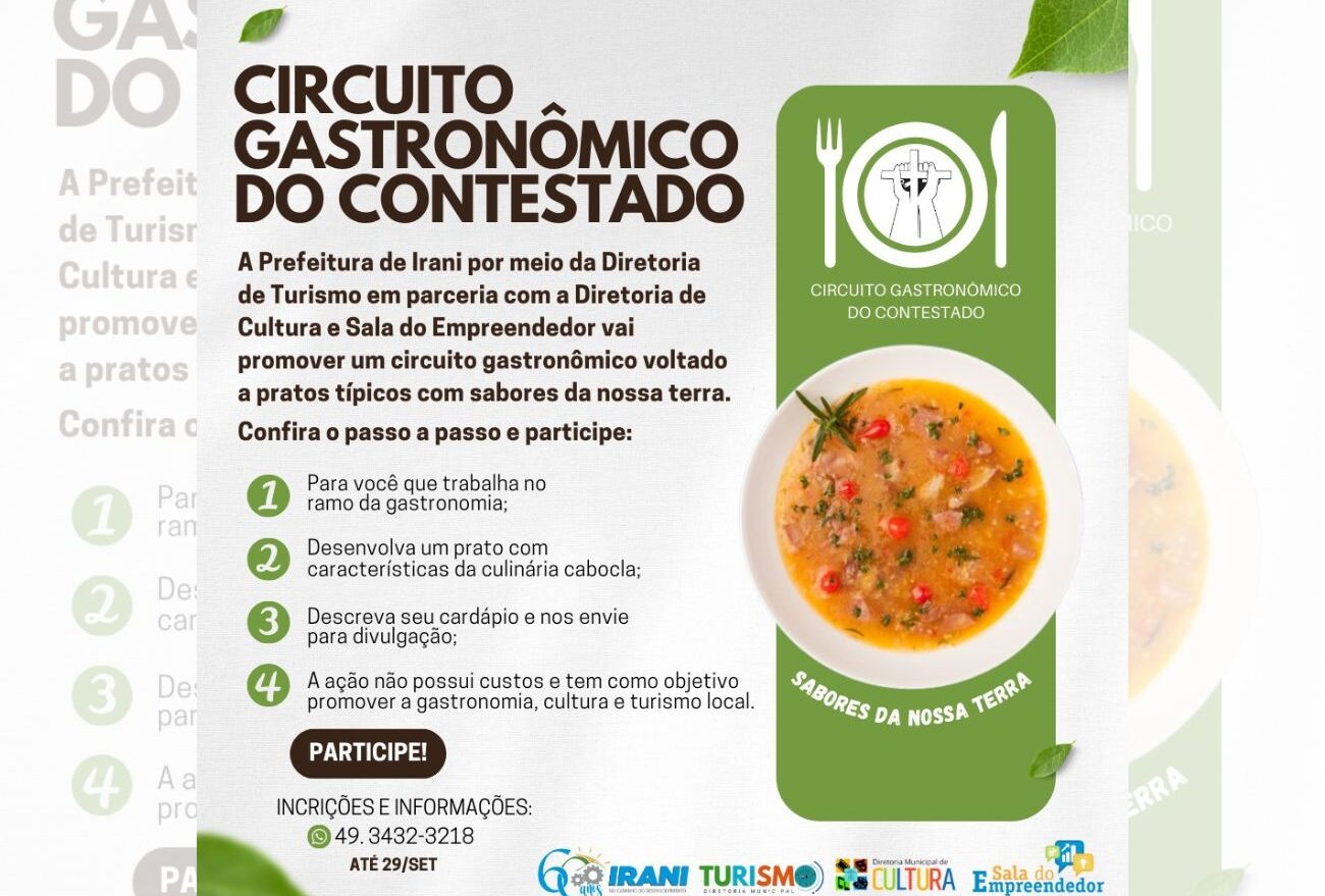 Circuito Gastronômico do Contestado acontece em Irani