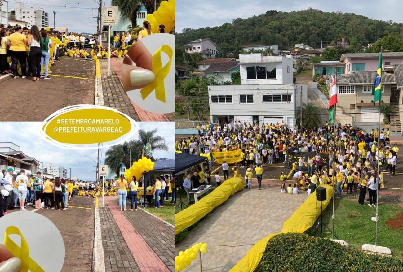 Vargeão amanhece amarelo: uma onda de esperança em apoio ao Setembro Amarelo