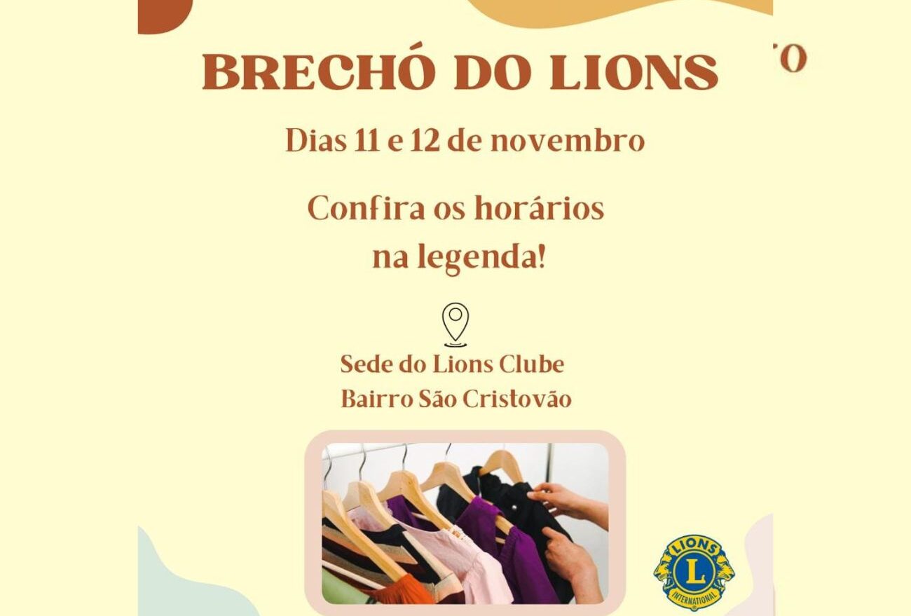 Lions Clube de Faxinal dos Guedes Promoverá Brechó Solidário em Novembro