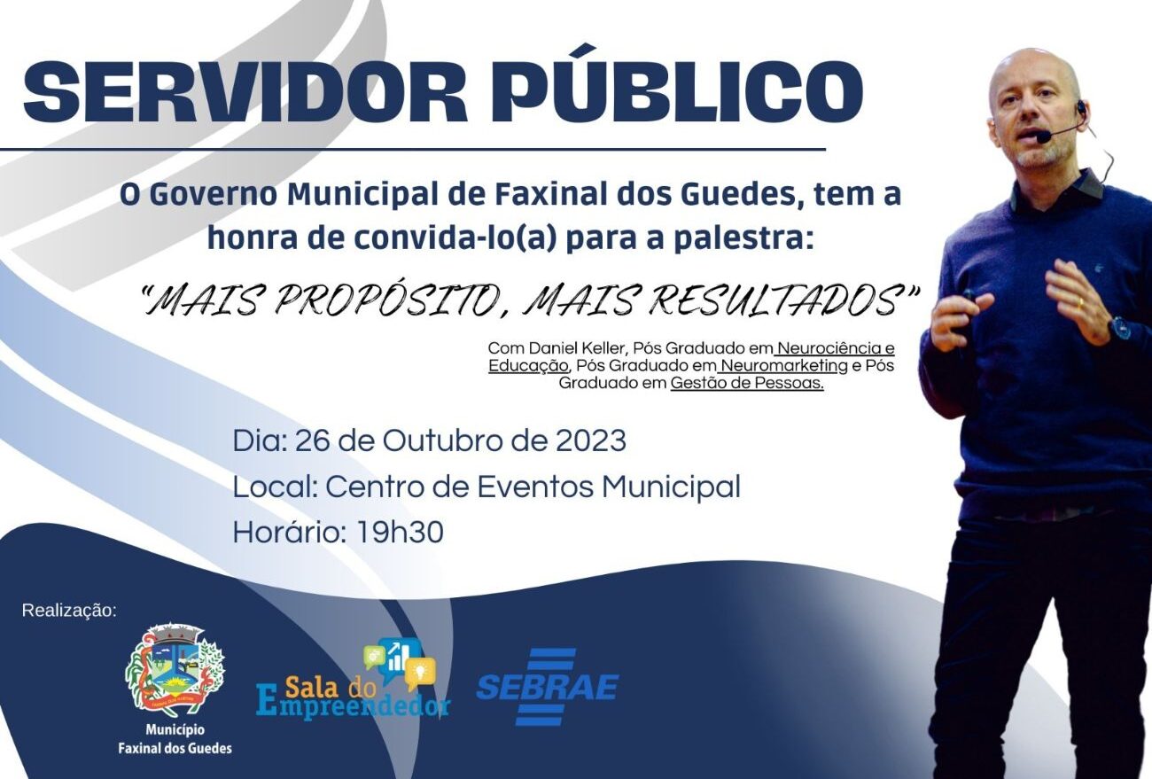 Prefeitura de Faxinal dos Guedes celebra o Dia do Servidor Público com palestra especial