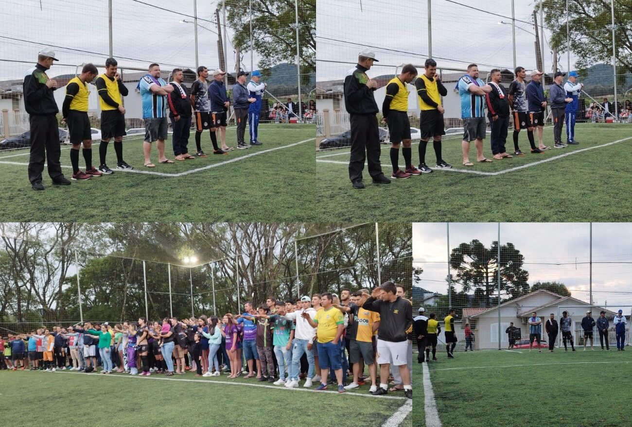 Abertura do Campeonato municipal de futebol em quadra sintética reúne comunidade no última sábado, em Passos Maia